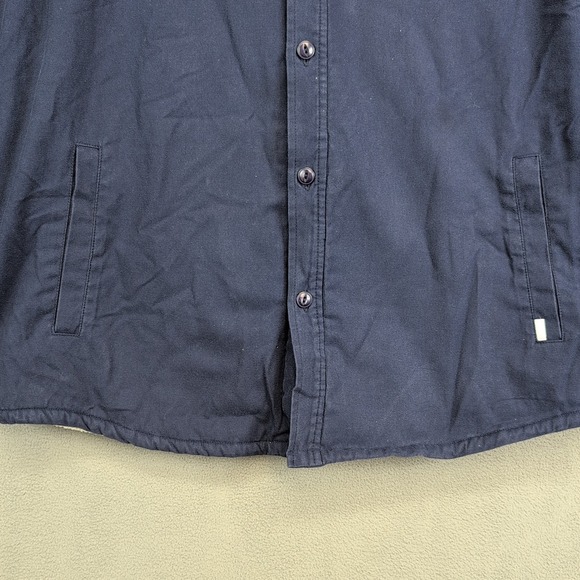 Burton Men's Dry Ride Shirt Blue Jacket Button Sherpa Fleece Lined Flannel XL - Picture 4 of 10